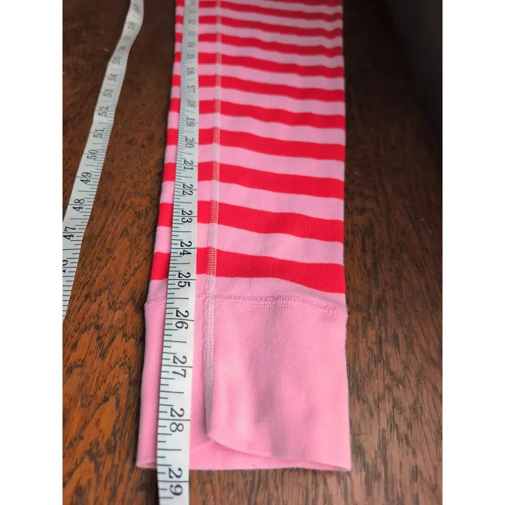 Hanna Anderson Dr Seuss Grinch Kids Pajamas M Oeko Tex Pink Red Stripe Cindy Lou